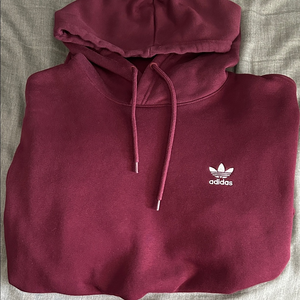Adidas Burgundy Pullover Hoodie